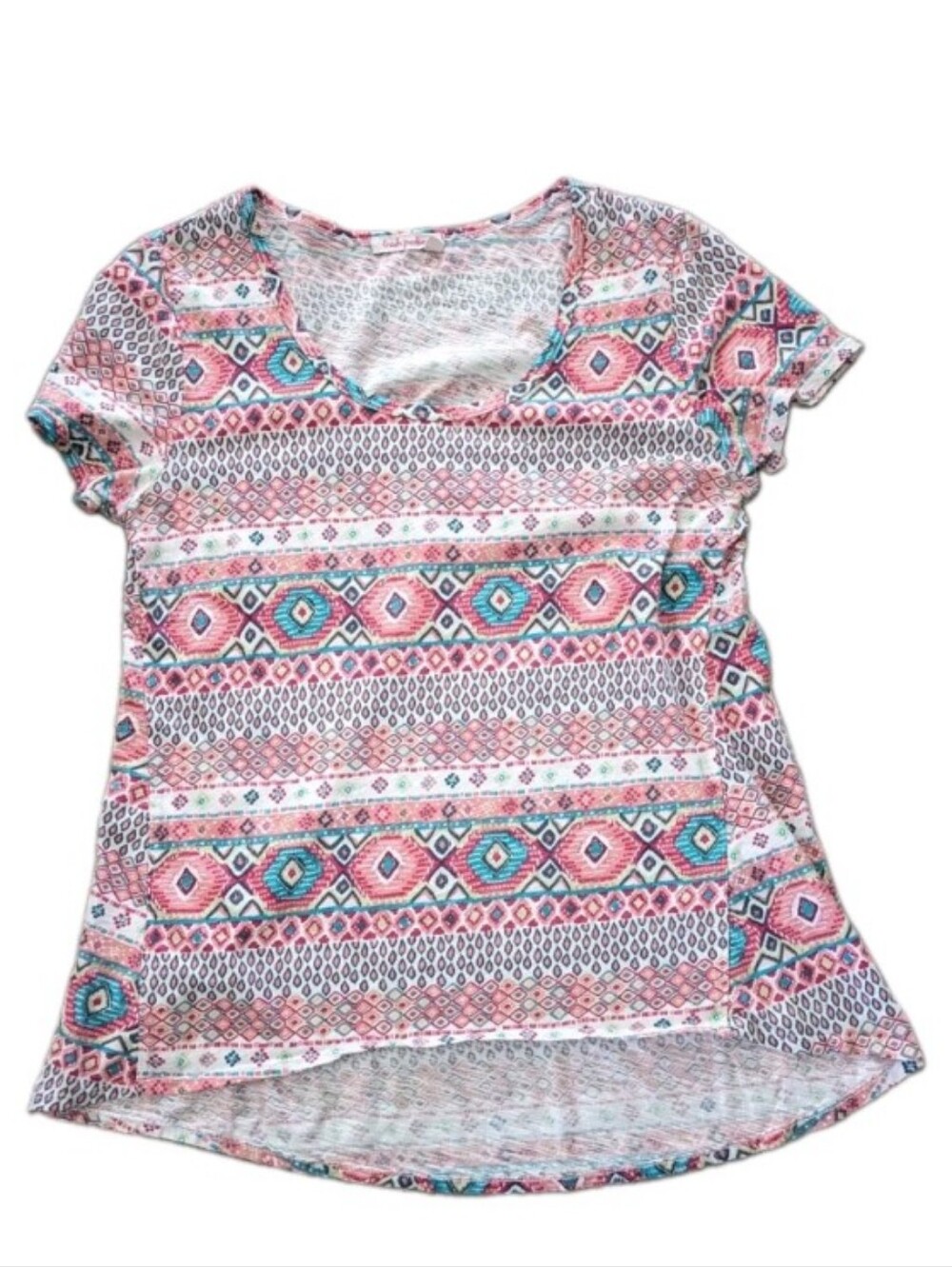 Fresh Produce Colorful luna cotton Top Women's Size Large *Fits Like Sm/Med